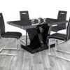 BONI BLACK WITH GOLDY BLACK Chairs W7- Boni, Dining Table Only