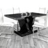 BONI BLACK WITH GOLDY WHITE Chairs W7- Boni, Dining Table Only