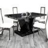 BONI Black WITH POLO CREAM Chairs W7- Boni, Dining Table Only