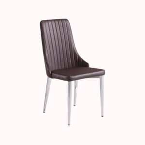 DY1701 BAIN BROWN, Chrome Frame W7- Bain, 2x Dining Chair Only