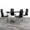 W7- Camel, Glass Dining Table Only