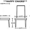 W7- Happy, 2x Dining Chair Only