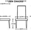 zen diagram W7- Zen, 2x Dining Chair Only