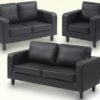 Ww- Faux Leather Box Sofa