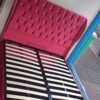 Small Double, Wings Fabric, Ottoman Bedframe+ZigZag Wings, 4'