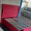 Small Double, Wings Fabric, Ottoman Bedframe+ZigZag Wings, 4'