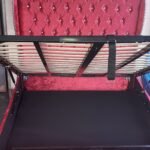 Single, Wings Fabric, Ottoman Bedframe+ZigZag Wings, 3'