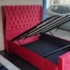 Small Double, Wings Fabric, Ottoman Bedframe+ZigZag Wings, 4'