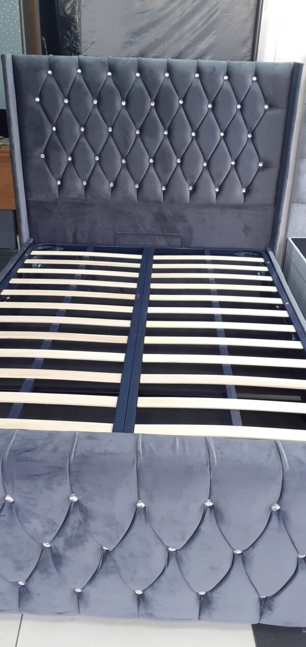 20231222_140832 Small Double, Wings Fabric, Ottoman Bedframe+ Straight Wings, 4'