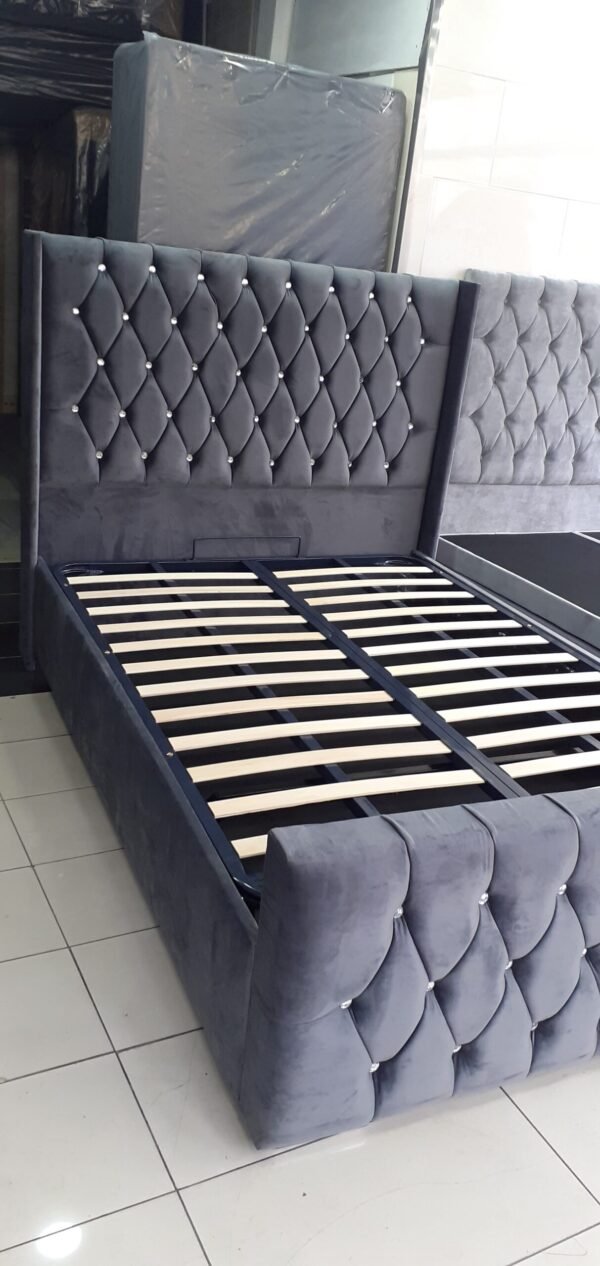 20231222_140925 Small Double, Wings Fabric, Ottoman Bedframe+ Straight Wings, 4'