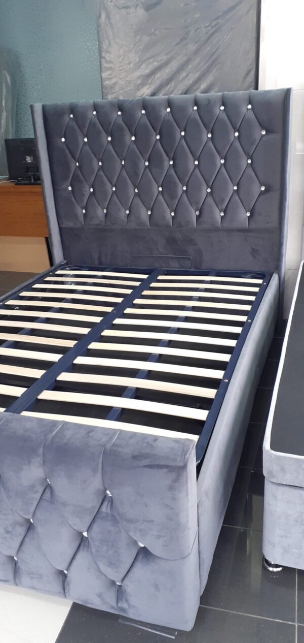 20231222_141033 Small Double, Wings Fabric, Ottoman Bedframe+ Straight Wings, 4'