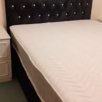 Double, Economy, Medium Soft, Divan Base+Diamond-Floor Standing Headboard+2 Draw, 4'6"